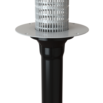 Воронка с корпусом из ПВХ и листвоуловителем V-PVC 110x450